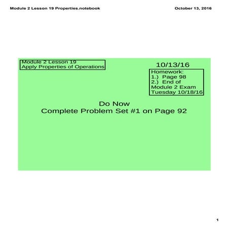 Module 2 lesson 19 properties