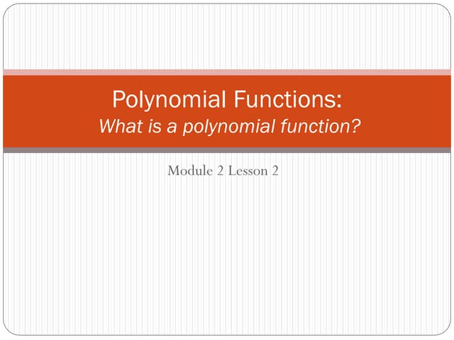 Module 2 Lesson 2 Notes