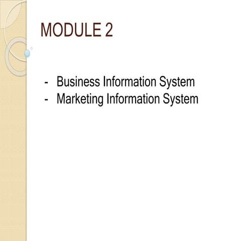 Business and Marketing Information System