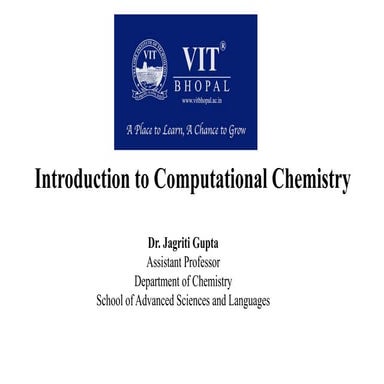 Quantum Chemistry. Computational chemistry Full ppt