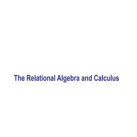 Relational-algebra in Data base management ppts