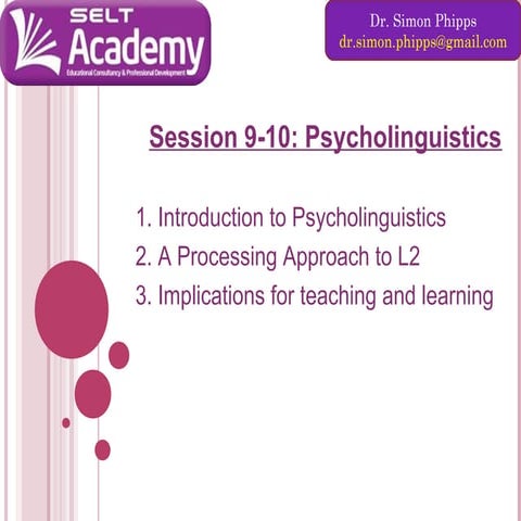 CTS-Academic: Module 2 session 8 psycholinguistics