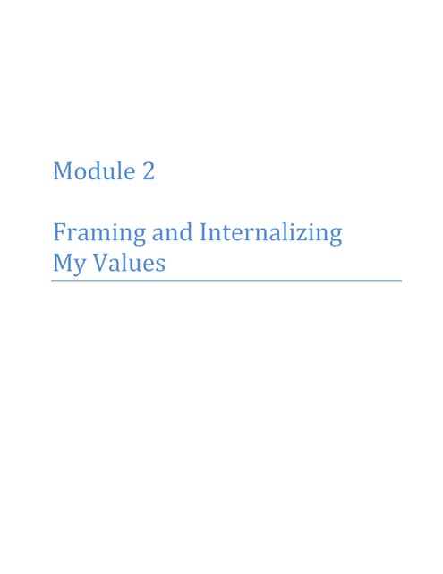 Module 2 values