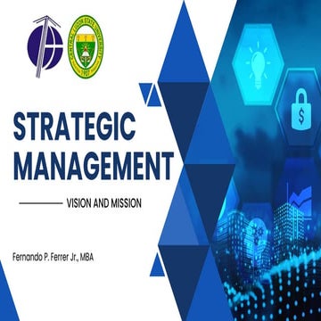 Module 2 Developing Vision, mission and values | PDF