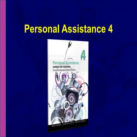 NCV 4 Personal Assistance Hands-On Support - Module 3