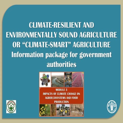 Climate resilient and environmentally sound agriculture - Module 3