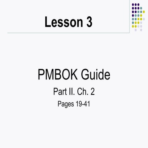 PM FrameWork: Module 3