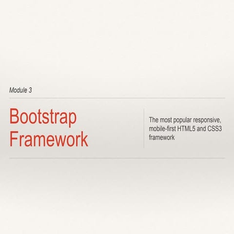 Module 3 - Intro to Bootstrap | PPT