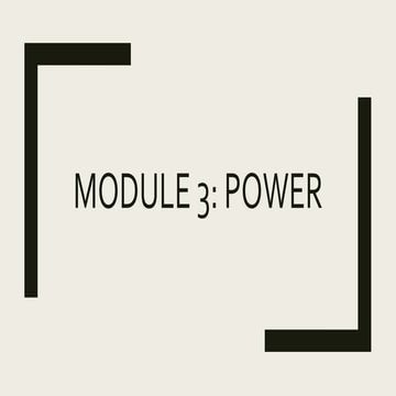 Module 3: POWER