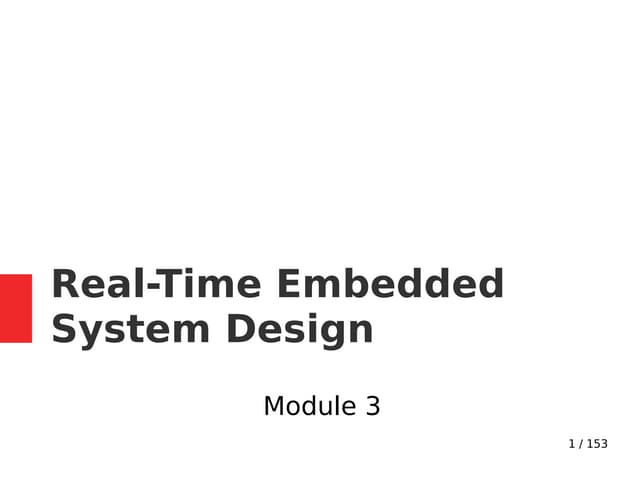 Real-Time Embedded System Design