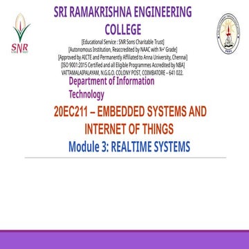 REAL TIME SYSTEMS - EMBEDDED SYSTEMS AND INTERNET OF THINGS