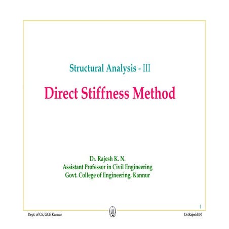 Module3 direct stiffness- rajesh sir