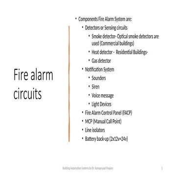 Module 3- Fire Alarm SystemComponents Fire Alarm System are: Detectors or Sen...