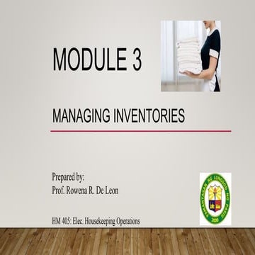 Module 3  lessons 4 to 6 par stock,inventory control and stock-taking