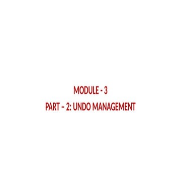 Comprehensive Guide to Oracle Database Undo Management and Flashback ...