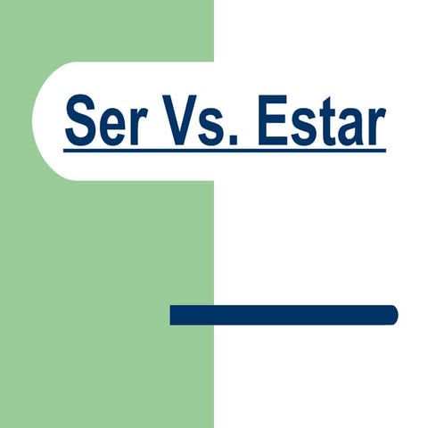 Module 3   ser vs. estar (todd lo co)