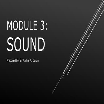 Third Grading Module 3 Sound Waves