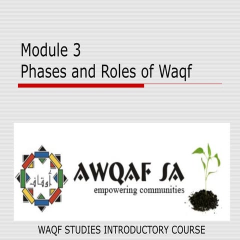 Lesson 3 - Waqf Studies