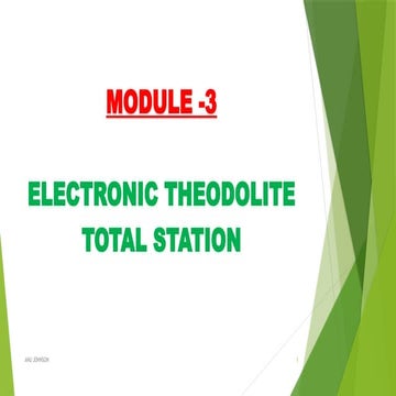 NOTES ON TOTAL STATION-INTRODUCTION,COMPONENTS,WORKING