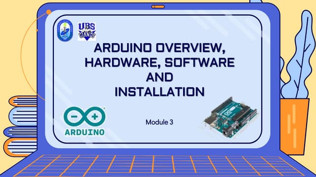 ARDUINO OVERVIEW HARDWARE  SOFTWARE AND INSTALLATION.pptx