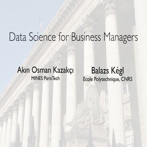 Data Science for Business Managers - An intro to ROI for predictive analytics