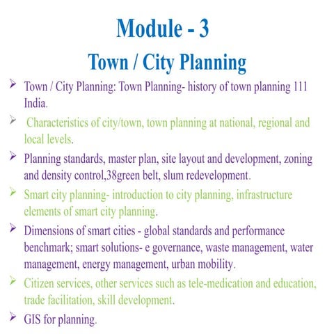 Town/ city planning development engineering ppt