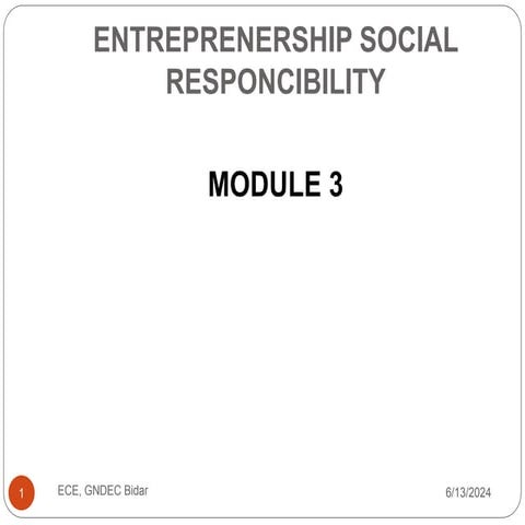 module 3 ENTREPRENEURSHIP and management
