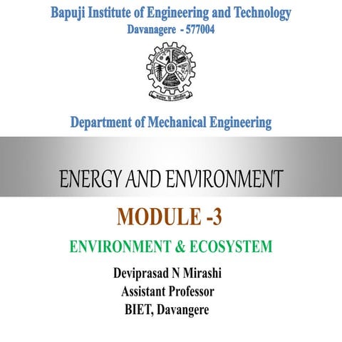 Module 3  ENVIRONMENT AND ECOLOGY _VTU