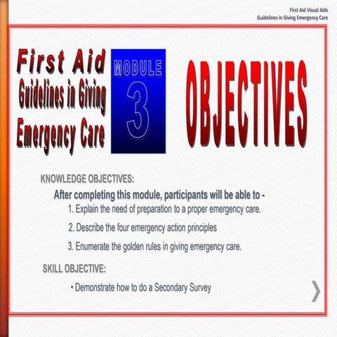 Module 3 guidelines in giving emergency care