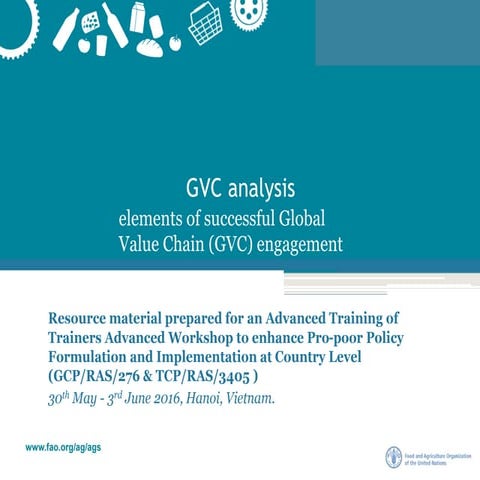 GVC analysis elements of successful Global Value Chain (GVC) engagement - Map...