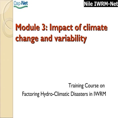 Impact of Climate Change and Variability