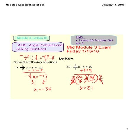 Module 3 lesson 10 | PDF