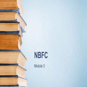 Sources of Finance Functions and Investment Policies of NBFIs in India RBI Gu...