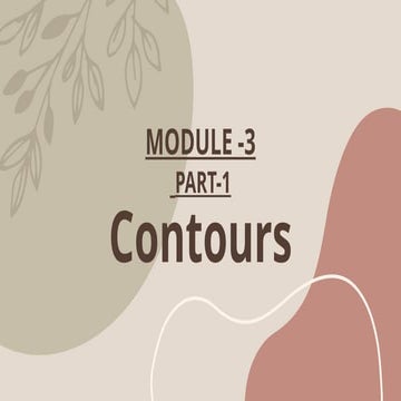 Contour maps: preparation and understanding. | PPTX