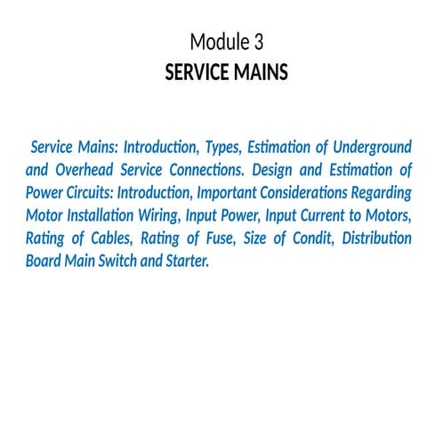 Electrical Estimation and Costing Module 3 service connection.pptx