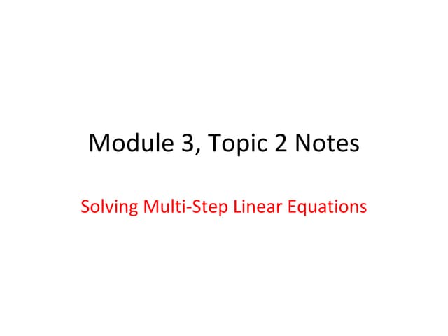 Module 3, topic 2 notes