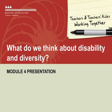 Module 4 What do we think about disability and diversity?