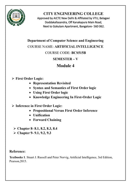 BCS515B Module 4 vtu notes : Artificial Intelligence Module 4 .pdf