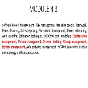 Software Configuration Management | PPT