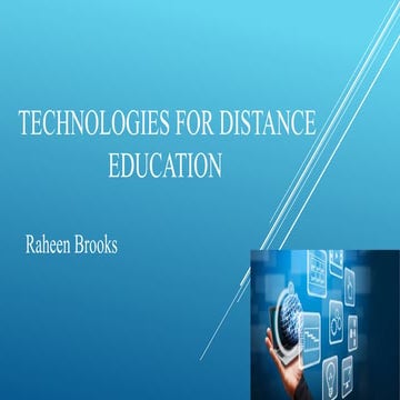 Technologies for Distance Education