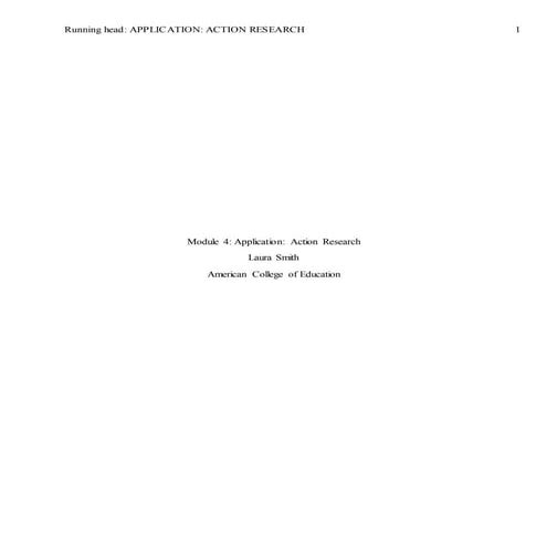 Module 4 application  action research