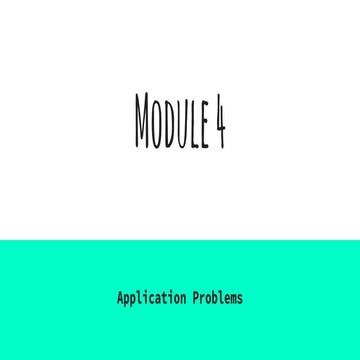 Module 4 application problems 