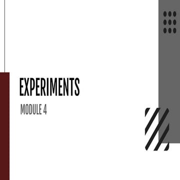 Experiments 