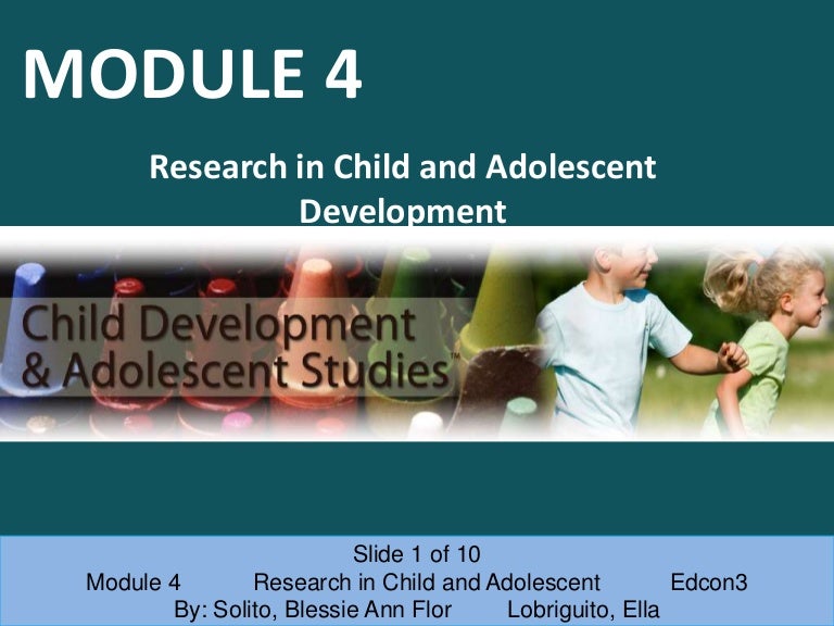 Research in child and adolescent development - ppt image