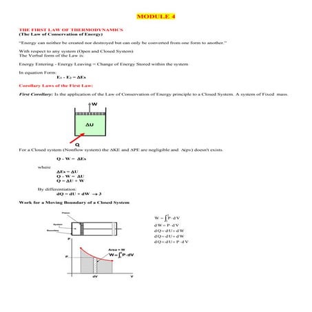 Module 4 (first law of thermodynamics) 2021 2022