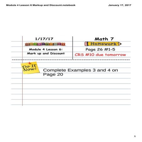 Module 4 lesson 6 markup and discount