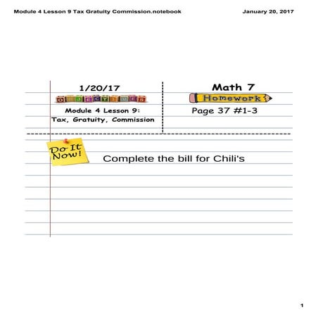 Module 4 lesson 9 tax gratuity commission