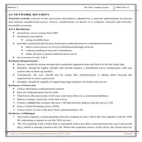Module 4 network and computer security | PDF
