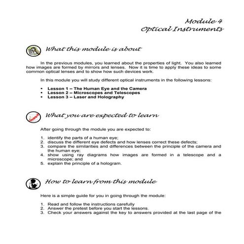 Module 4 optical instruments
