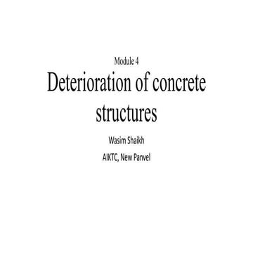 Deterioration of concrete ppt